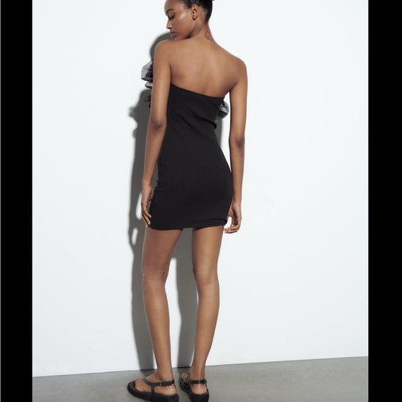 RIB ORGANZA DRESS - Picture 6 of 9